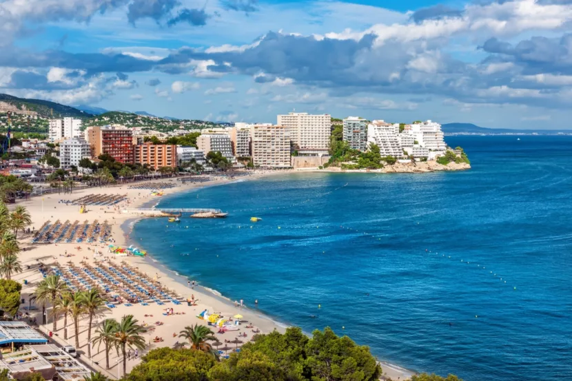 View of Magaluf Beach and Town